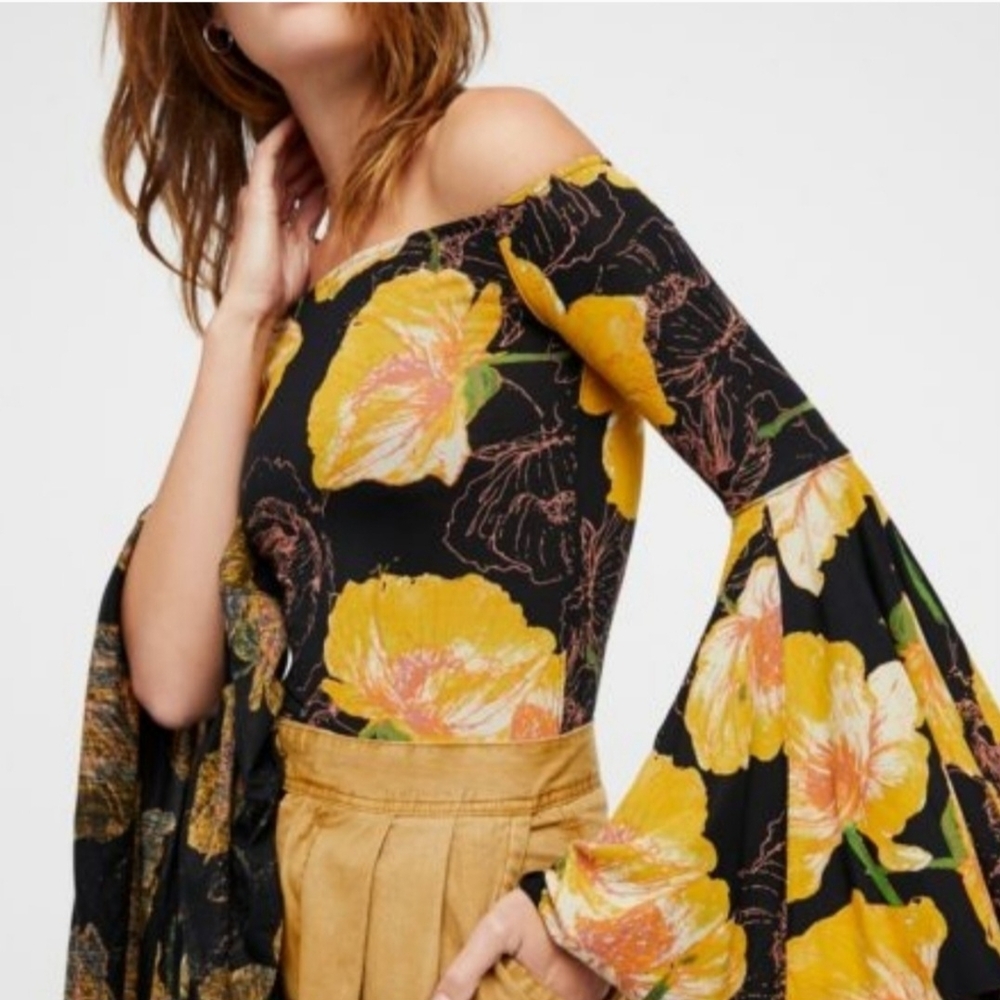 Free People Birds Of Paradise Off-Shoulder Top
